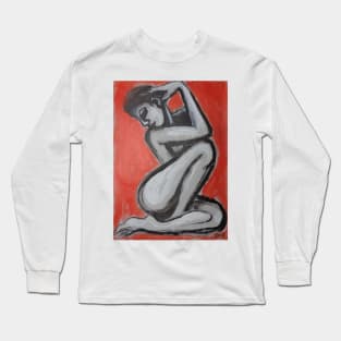 Posture 2 - Female Nude Long Sleeve T-Shirt